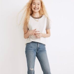 Madewell Supima® Cotton Essential Ringer Tee in Colorblock